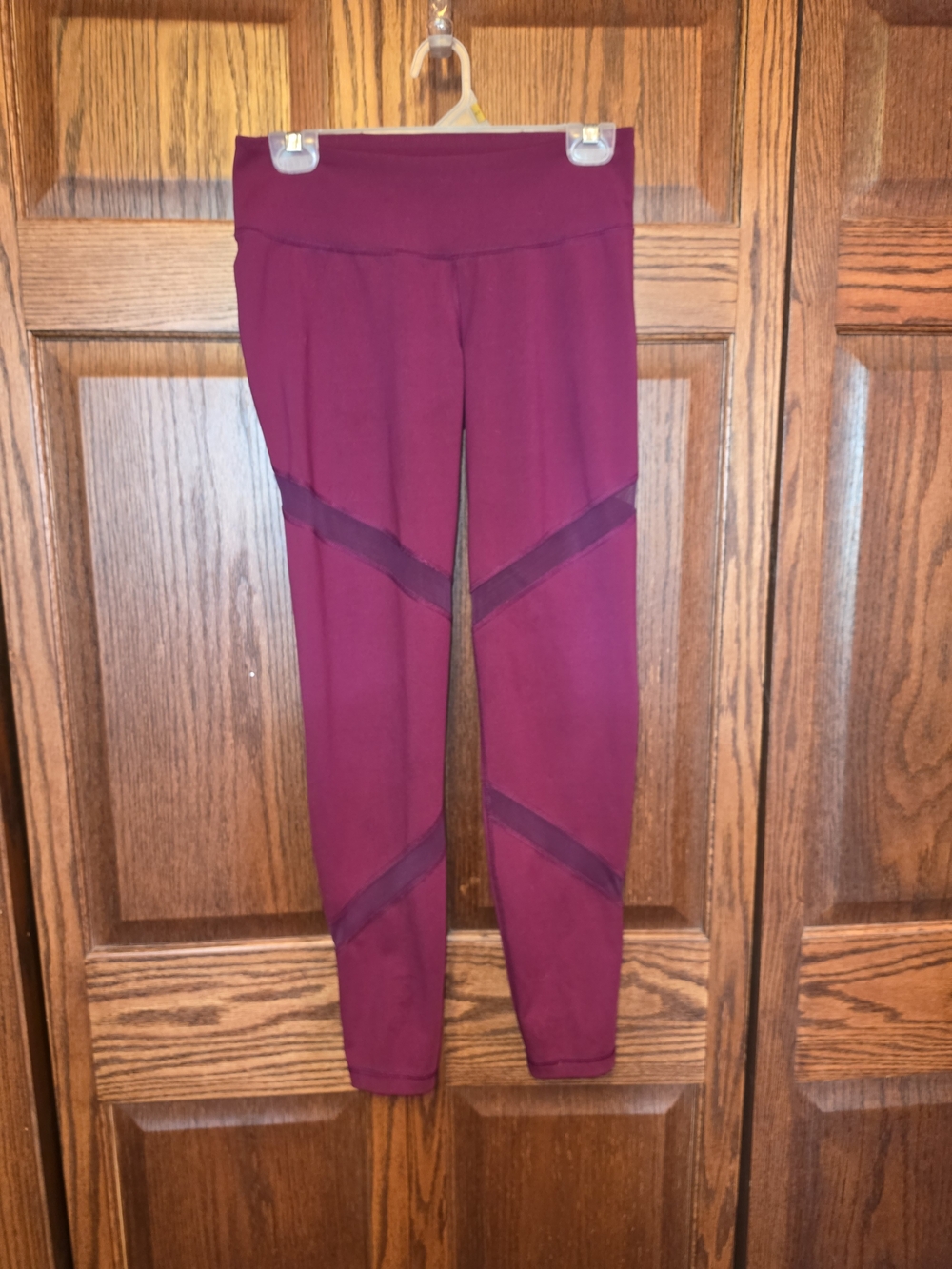 Old Navy Plum High-Waist Mesh-Panel Leggings